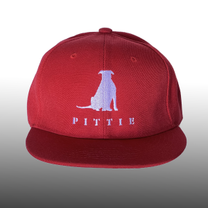 Pittie Hat - White Logo against Red Hat