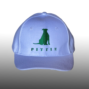 Pittie Hat - Green Logo against White Hat